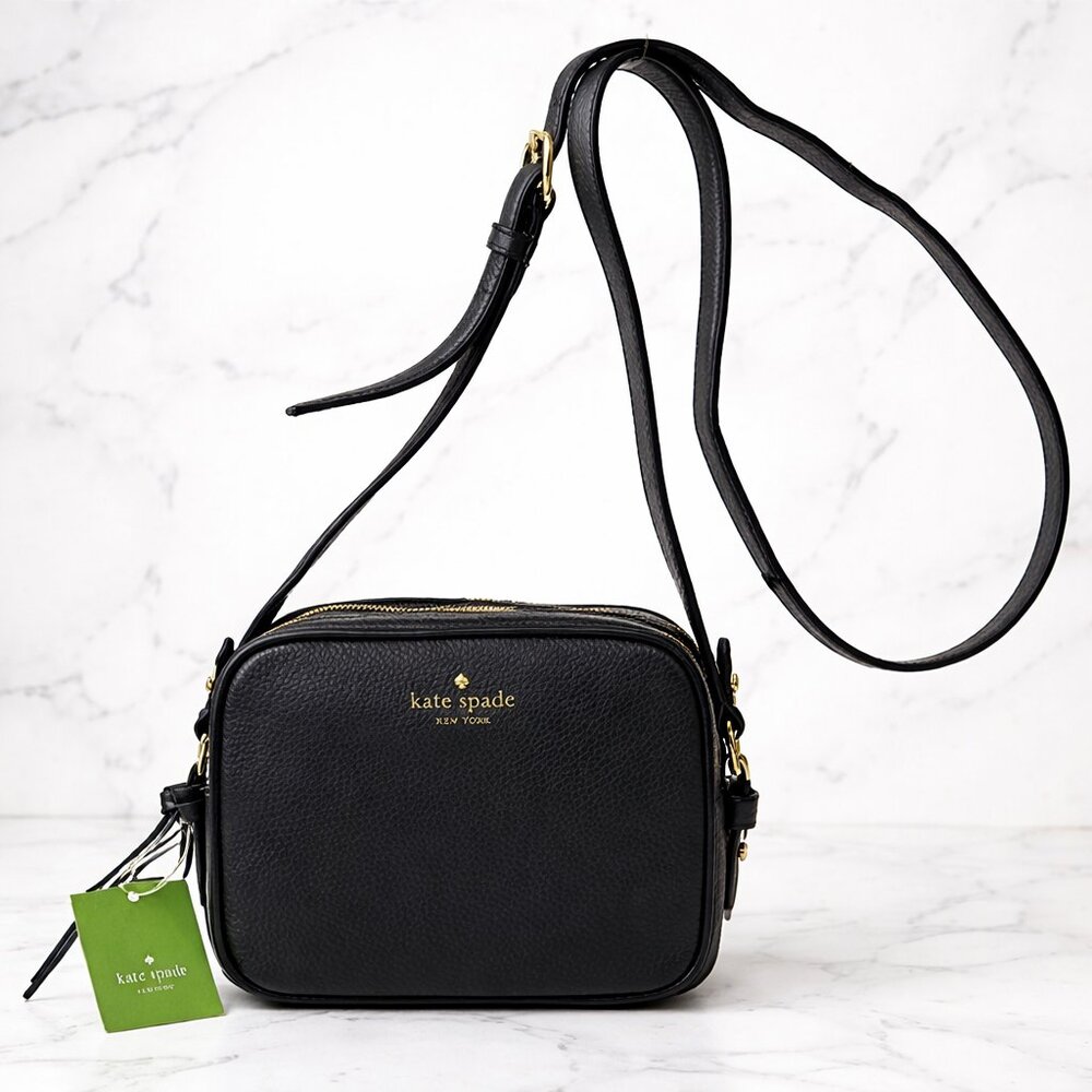 Kate Spade Pyper Mulberry Street Crossbody Black Pebbled Leather NWT